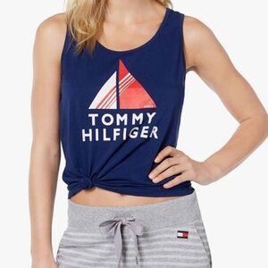 Tommy Hilfiger Women's Side Knot Logo Tank Top Size M